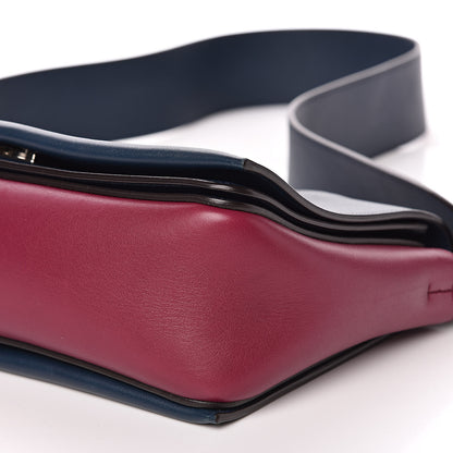 Celine Shiny Smooth Calfskin Medium Frame Shoulder Bag Steel Blue Plum 8 of 13