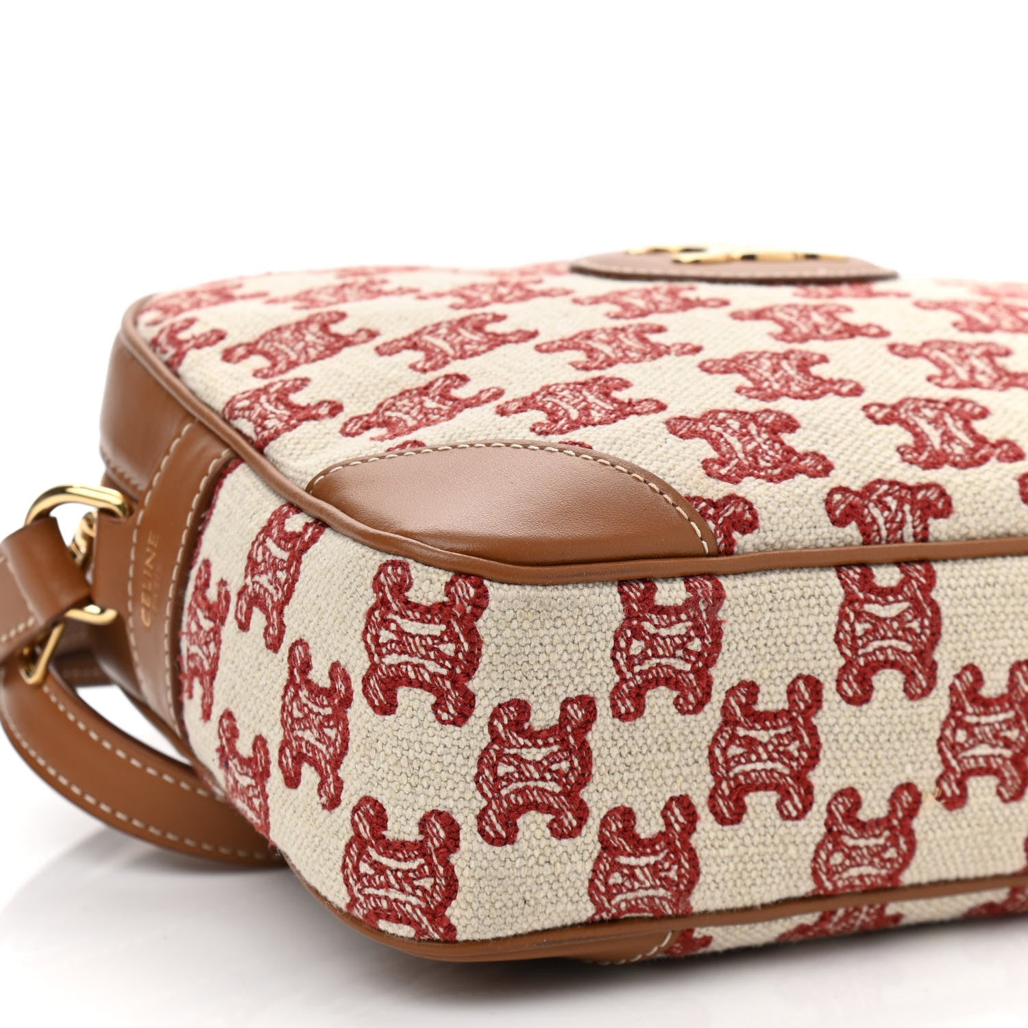 Celine Triomphe Canvas Small Camera Bag Fox Red 9 of 10