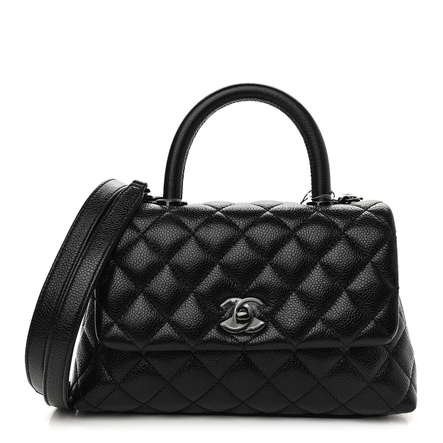 Chanel Caviar Quilted Mini Coco Handle Flap So Black 1 of 11