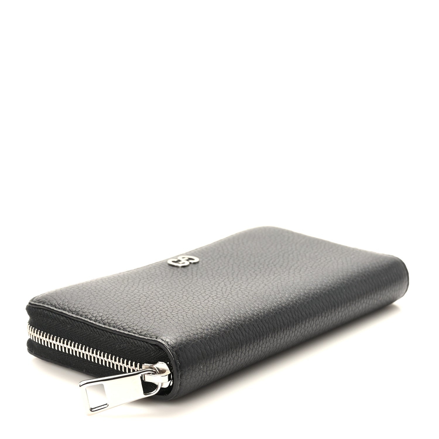 Gucci Pebbled Calfskin Dorian Zip Around Wallet Black 5 of 9