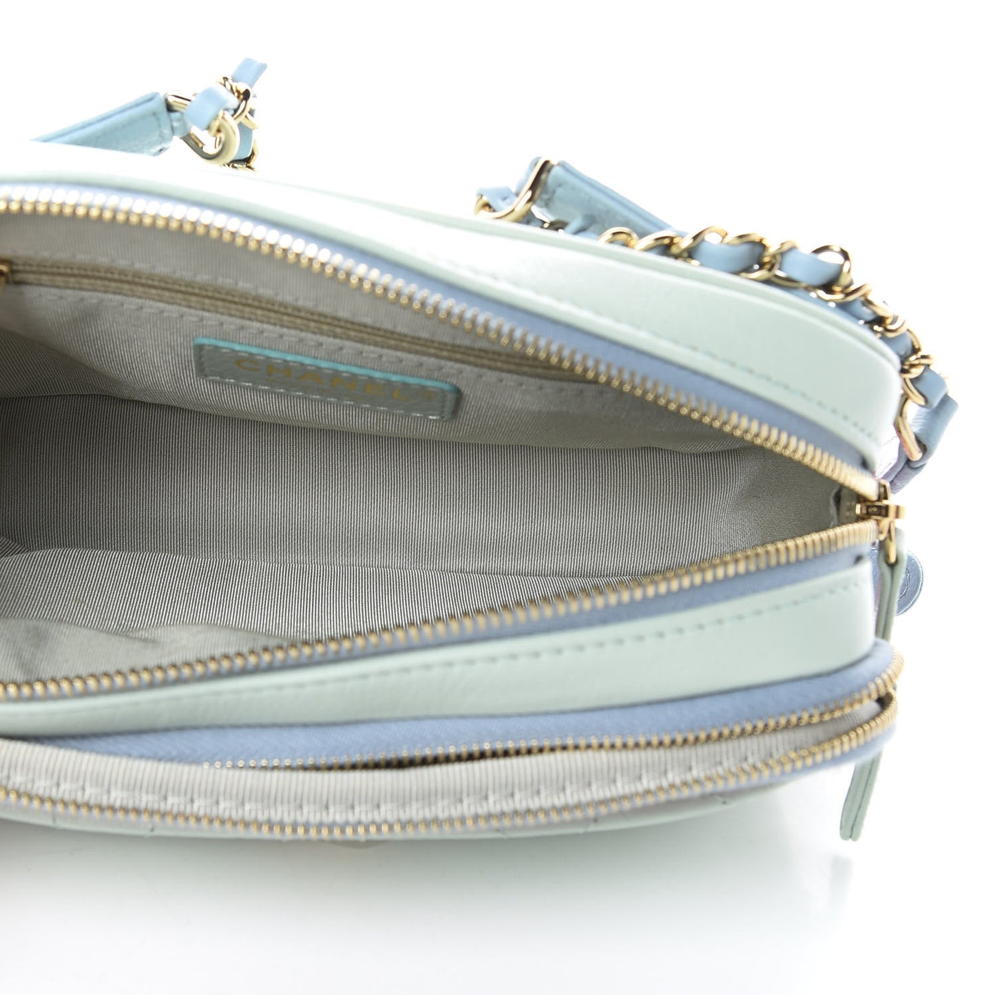 Goatskin Quilted Waist Bag Green Blue Pink