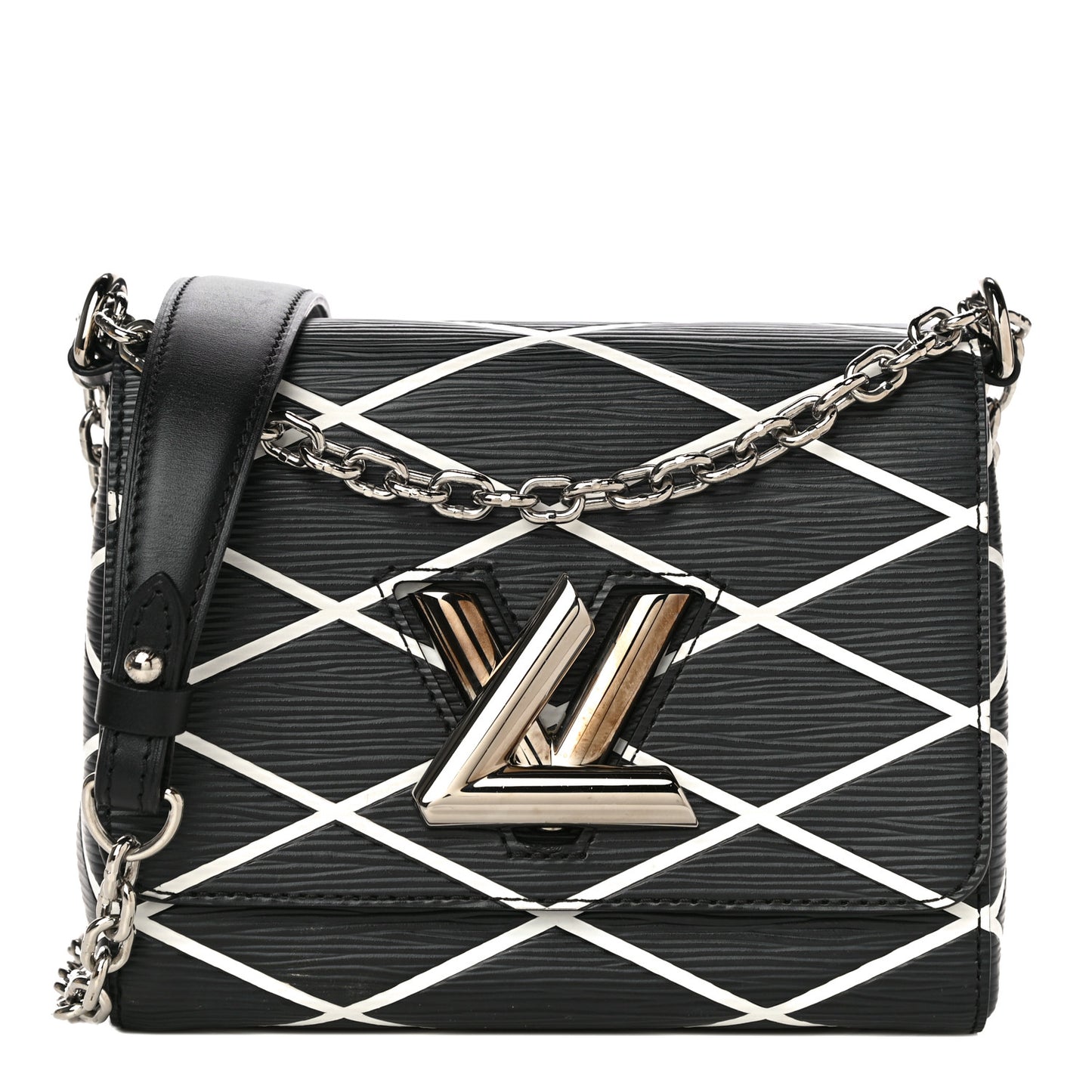 Epi Malletage Twist Shoulder Bag PM Black