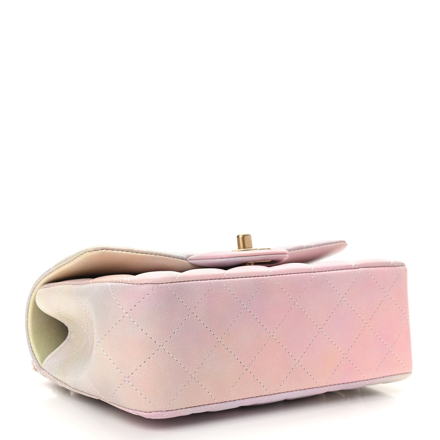 Chanel Lambskin Quilted Ombre Mini Top Handle Rectangular Flap Pink Multicolor 3 of 10