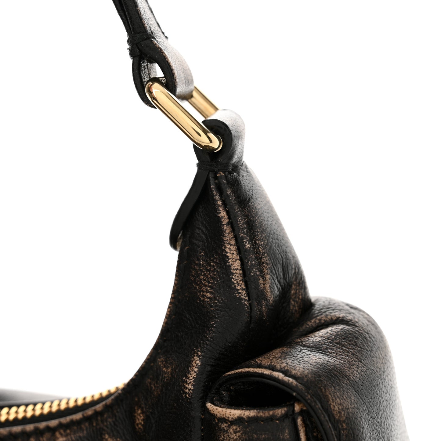 Distressed Nappa Pocket Bag Sand Coffee