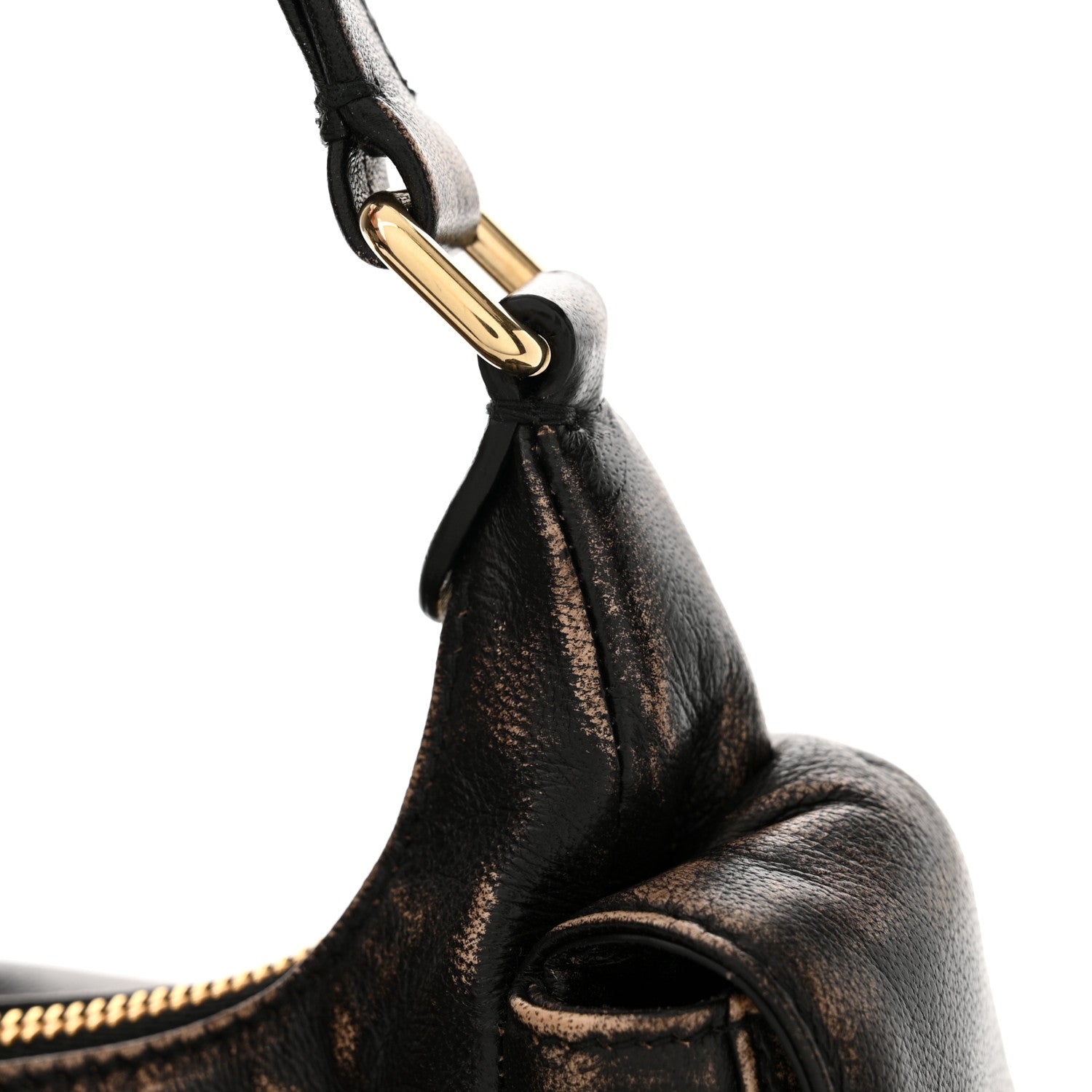 Miu Miu Distressed Nappa Pocket Bag Sand Coffee 11 of 12