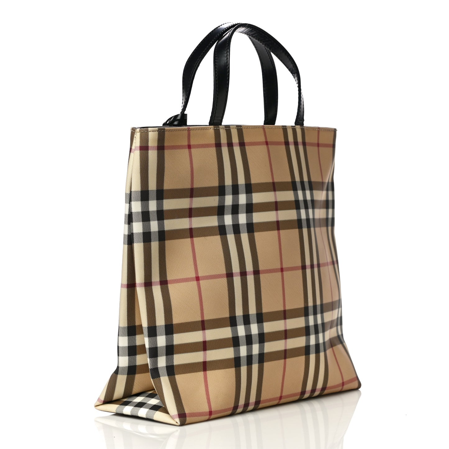 Canvas House Check Small Tote Black