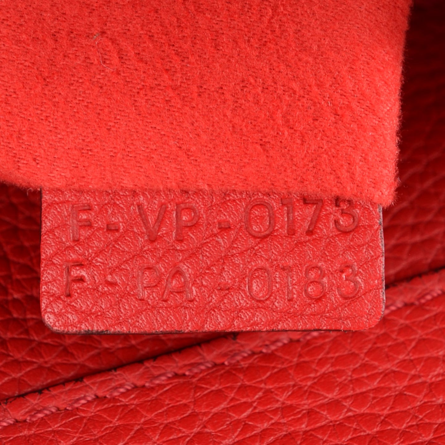 Drummed Calfskin Mini Luggage Coquelicot