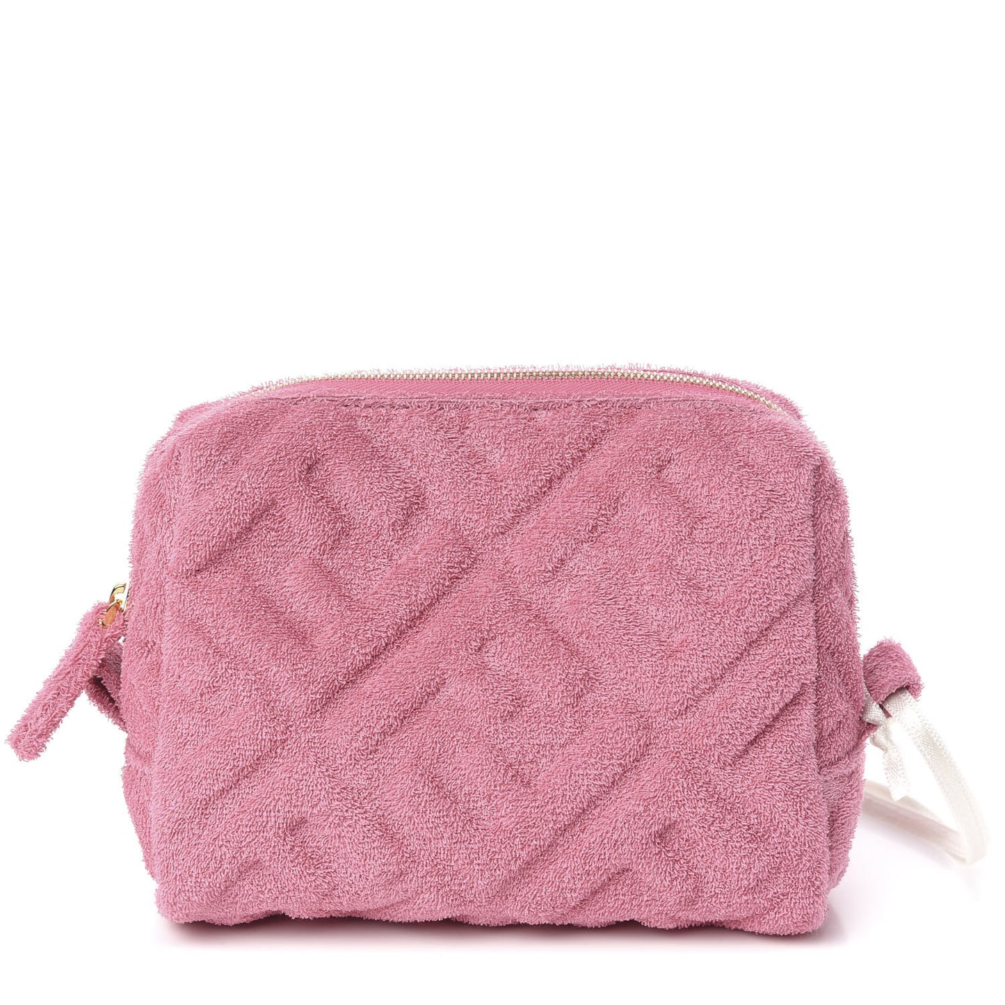 Terry Cloth Vitello Century Matte FF 1974 Embossed Small Trapezoid Beauty Pouch Lollypop