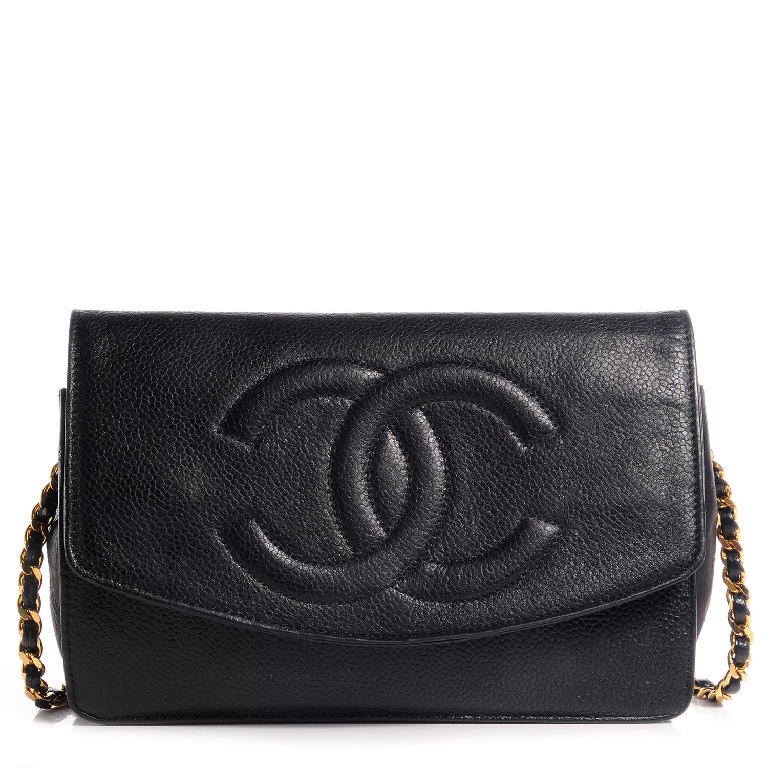 Chanel Caviar Timeless CC Wallet on Chain WOC Black 1 of 8