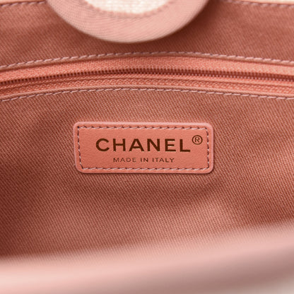 Chanel Mixed Fibers Calfskin Striped Mini Deauville Tote Pink 5 of 10