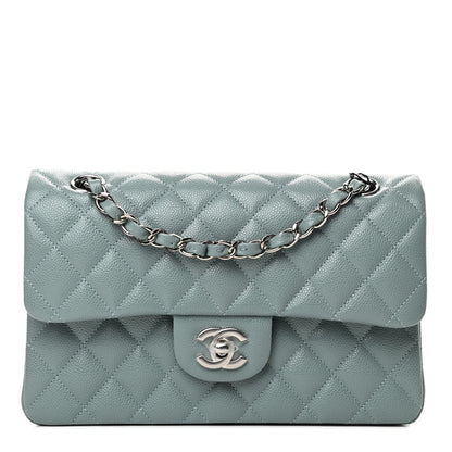 Chanel Caviar Quilted Small Double Flap Light Blue 1 of 7