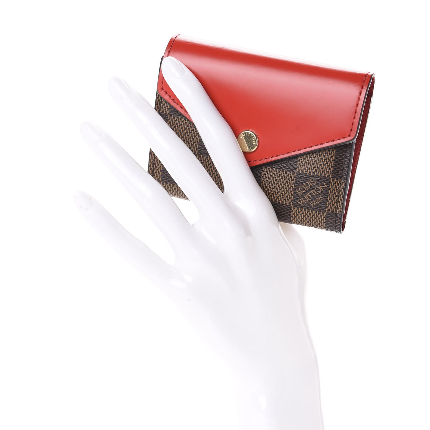 Damier Ebene Zoe Wallet Cherry