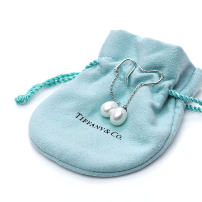 Tiffany Sterling Silver Pearl 8mm Elsa Peretti Pearls By The Yard Earrings 5 of 5