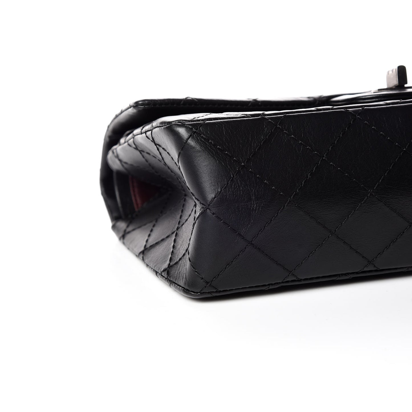 Aged Calfskin Quilted 2.55 Reissue 225 Flap Black