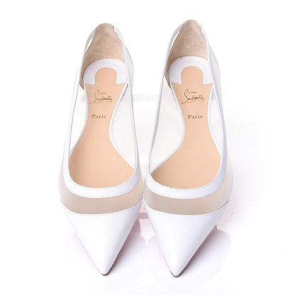 Christian Louboutin Kid Rete Galativi Flats 40 Version Bianco 5 of 11
