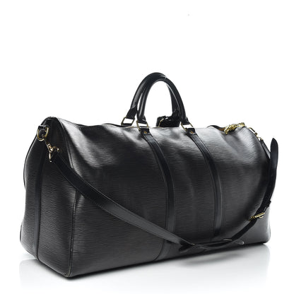Louis Vuitton Epi Keepall Bandouliere 55 Black 3 of 19