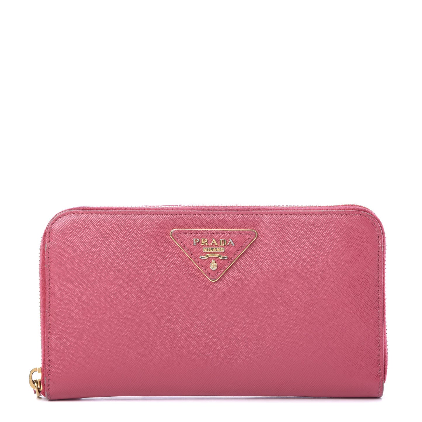Saffiano Triangle Zip Around Wallet Peonia