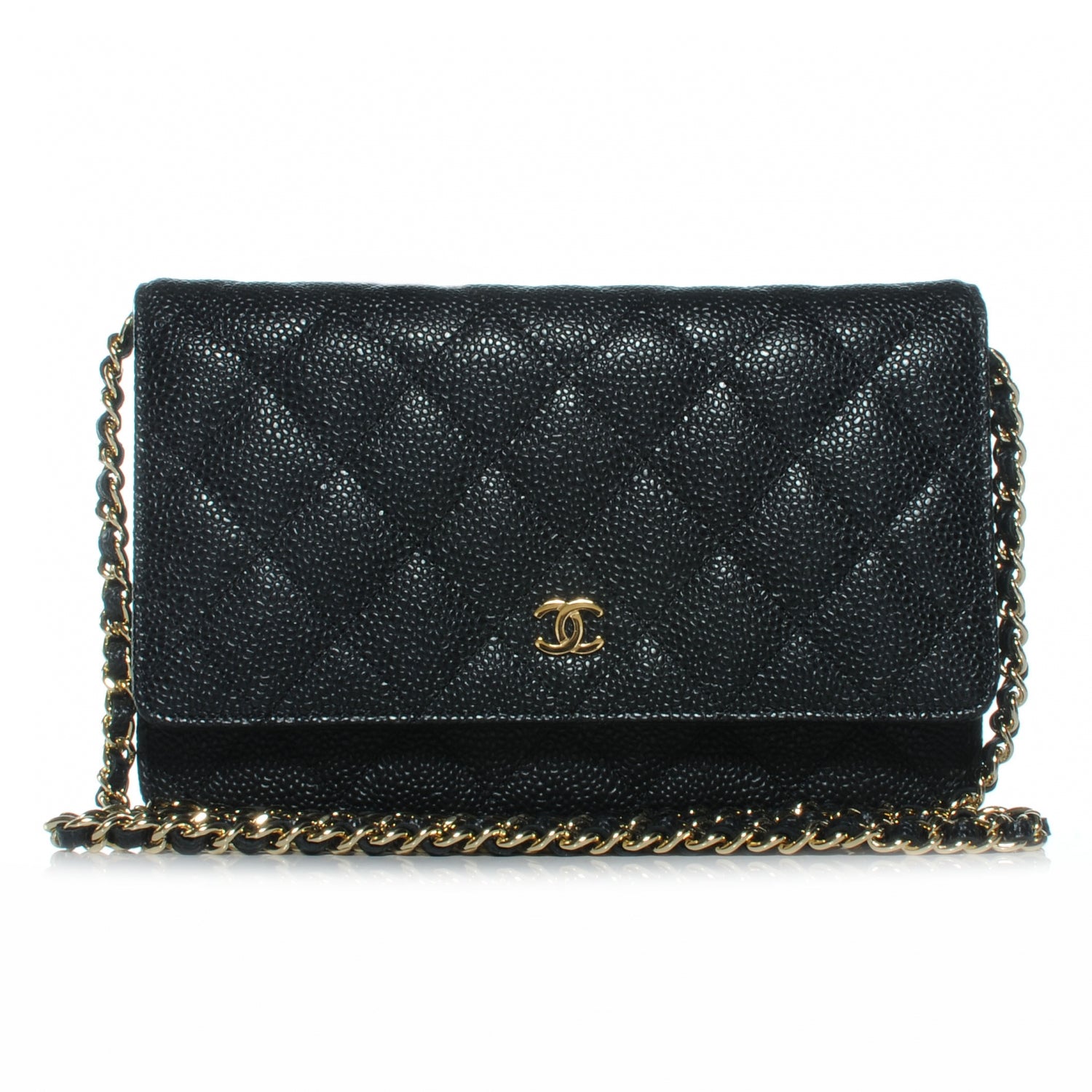 Chanel Caviar Wallet on Chain WOC Black 1 of 8