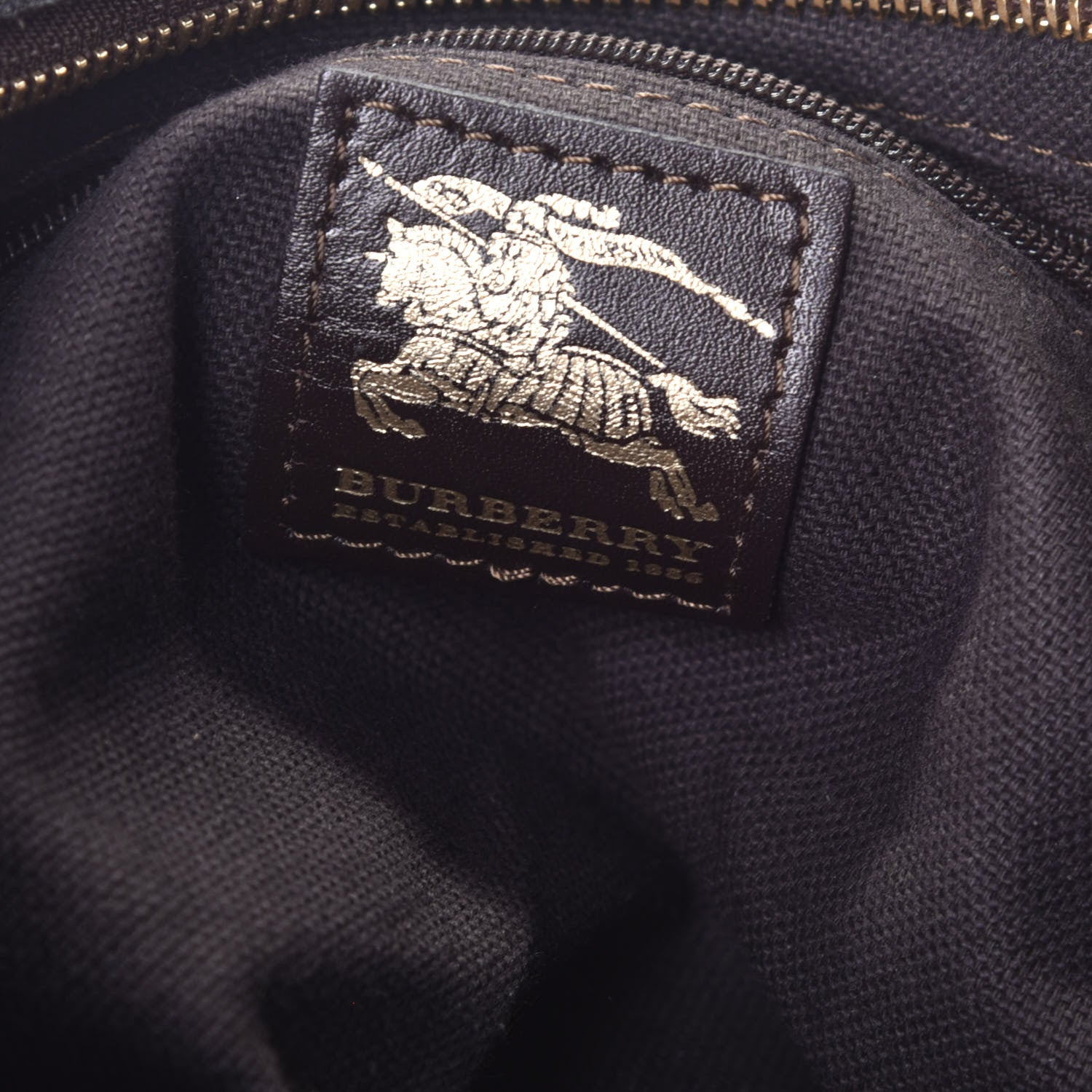 Burberry Haymarket Check Small Shoulder Bag Chocolate 6 of 8