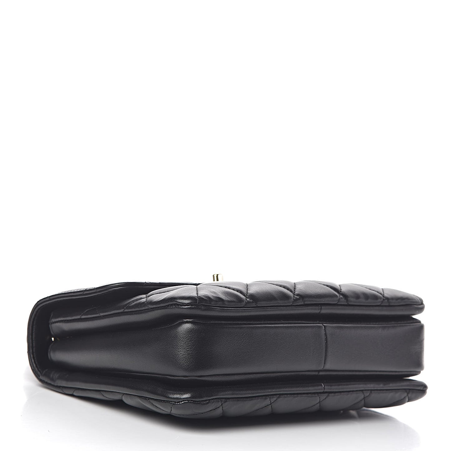 Lambskin Quilted Small Trendy CC Dual Handle Flap Bag Black