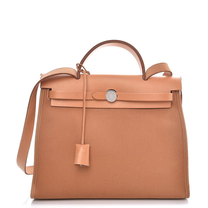 Hermes Toile Vache Hunter Herbag Zip 31 PM Natural 1 of 13