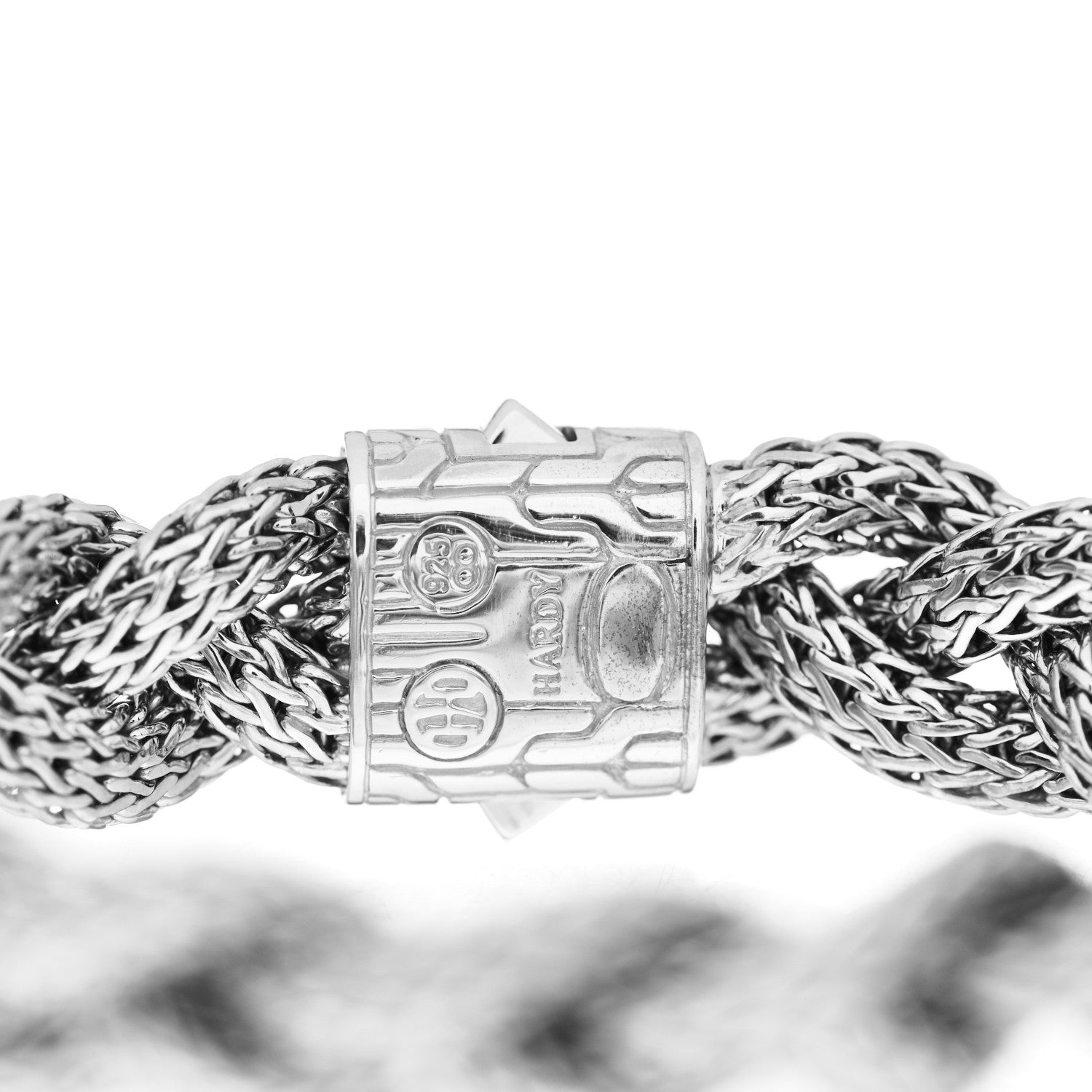 John Hardy Sterling Silver Amethyst 14mm Braided Classic Chain Clasp Bracelet 4 of 4