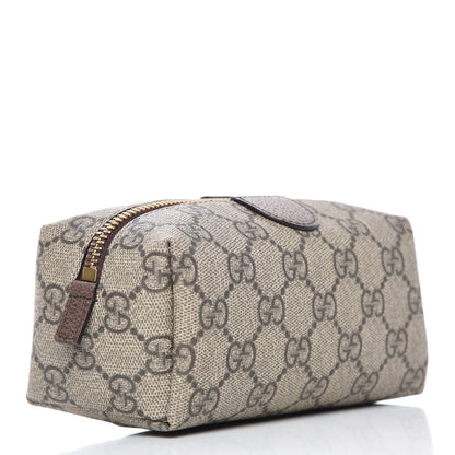 Gucci Soft GG Supreme Monogram Calfskin Small Ophidia Cosmetic Case Beige Ebony New Acero 3 of 8