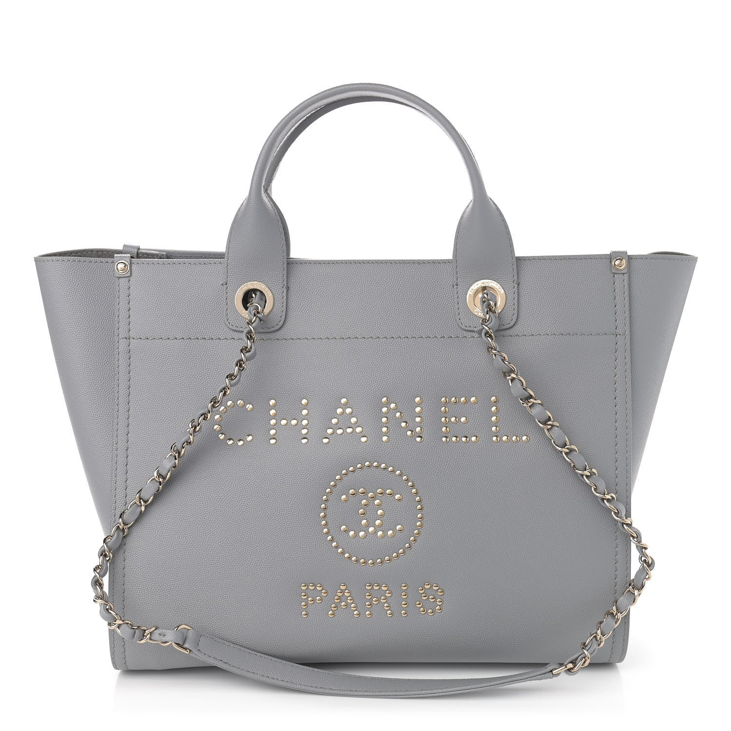Chanel Caviar Studded Small Deauville Tote Grey 1 of 13