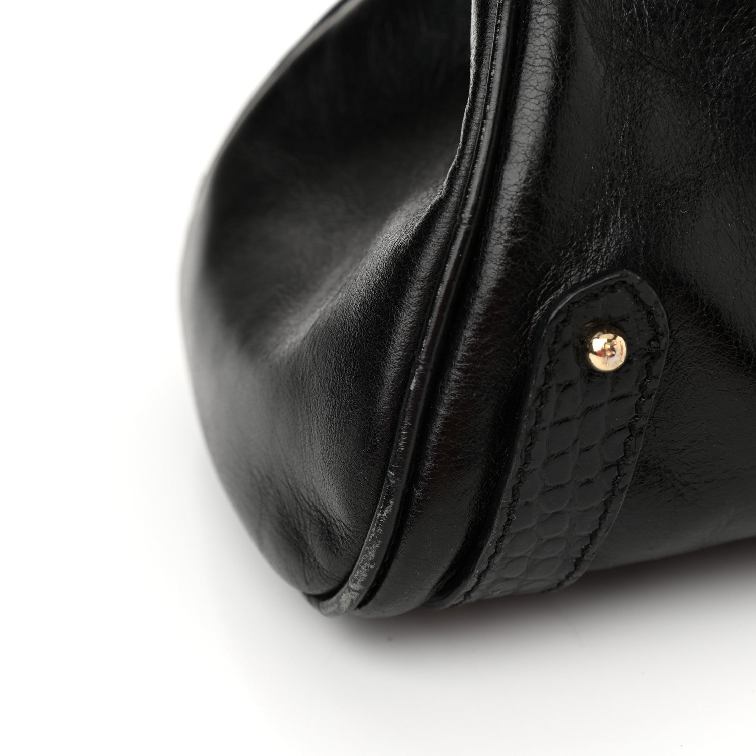 Fendi Lambskin Crocodile Embossed Small Magic Bag Black 10 of 10