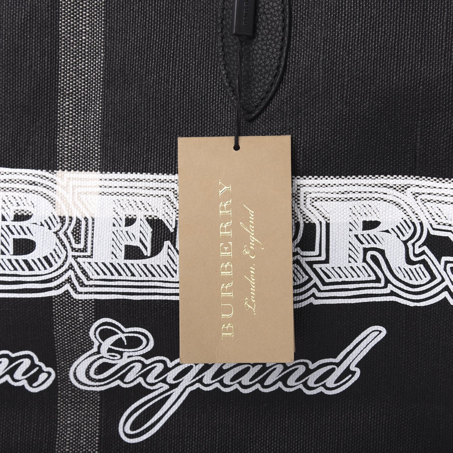 Coated Canvas Mega Check Medium Doodle Tote Black White