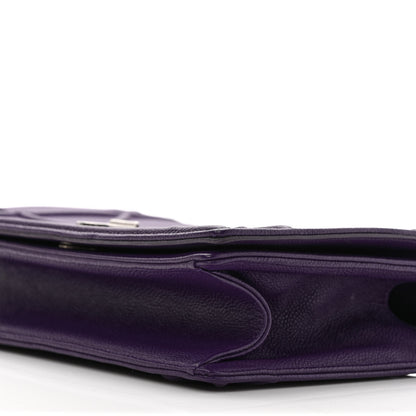 Christian Dior Grained Calfskin Medium Diorama Flap Bag Purple 10 of 10