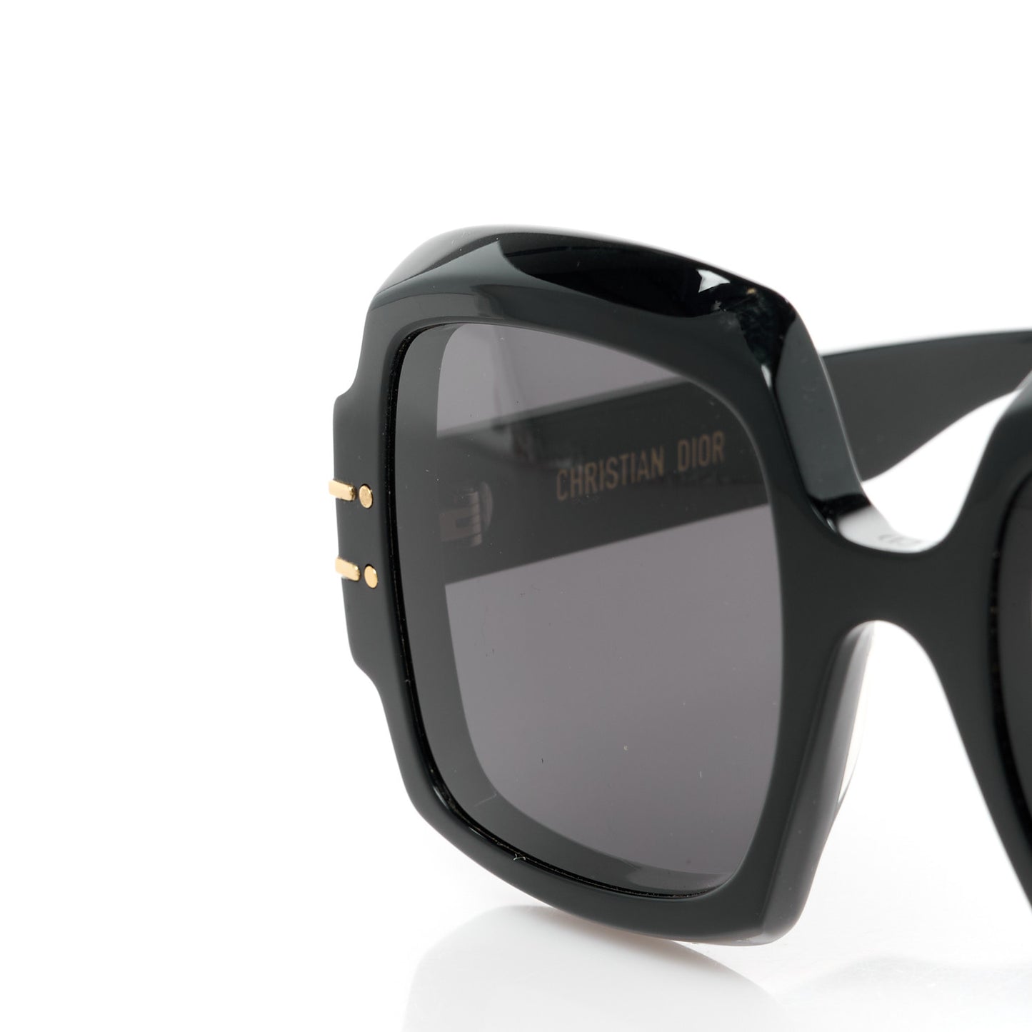 Acetate Diorsignature S1U Square Sunglasses Black