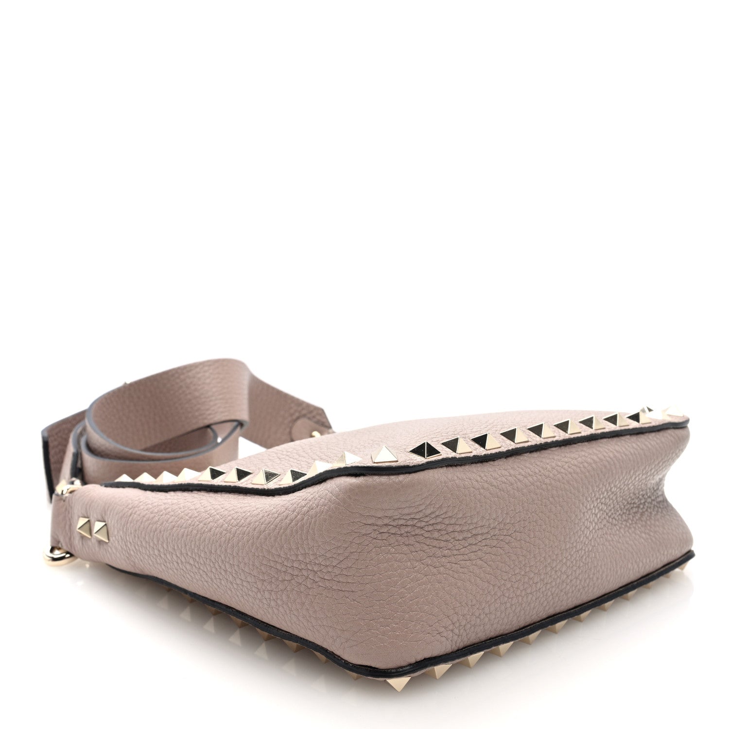 Valentino Garavani Pebbled Calfskin Mini Rockstud Flip-Lock Messenger Bag Poudre 4 of 9