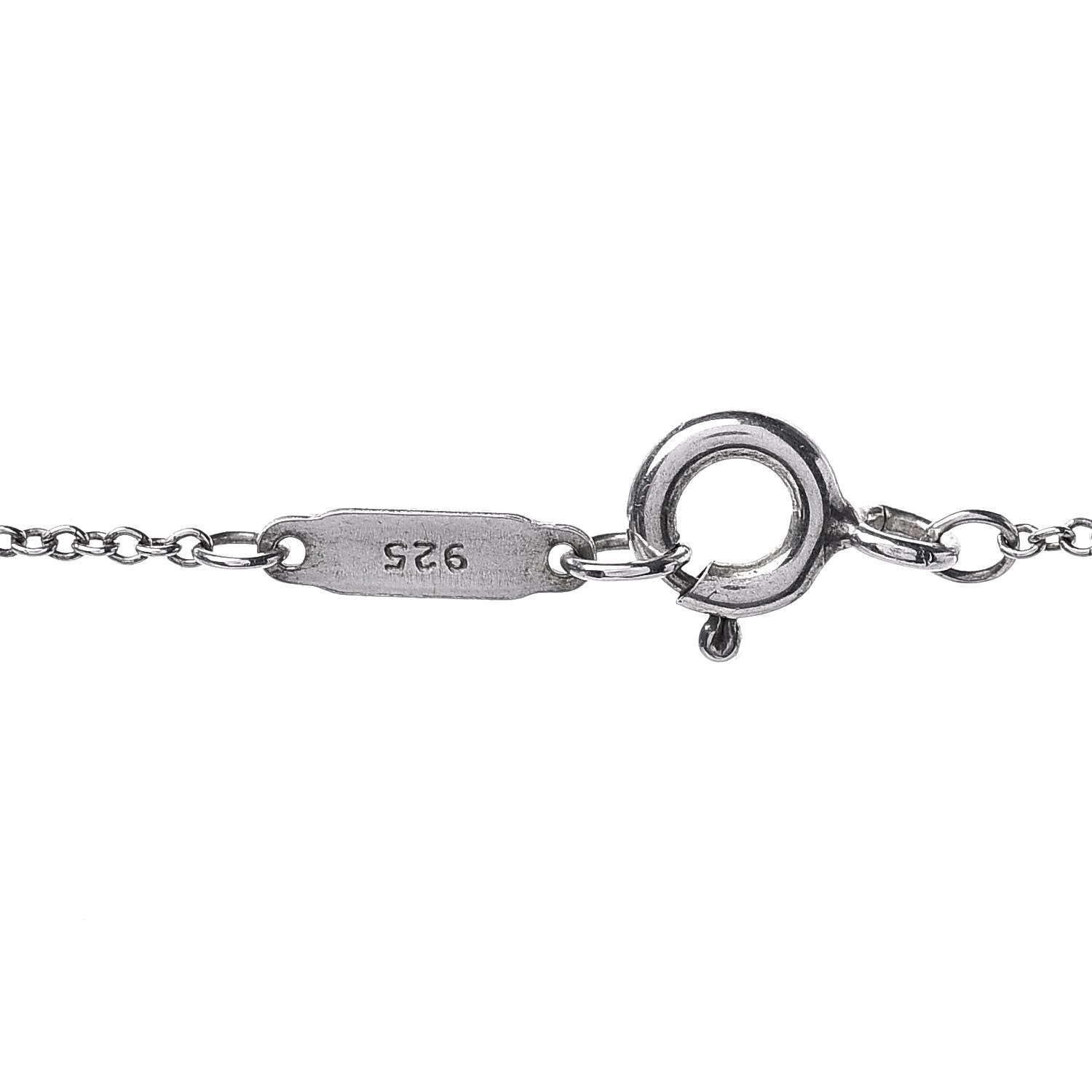 Tiffany Sterling Silver Filigree Heart Key Pendant Necklace 7 of 8