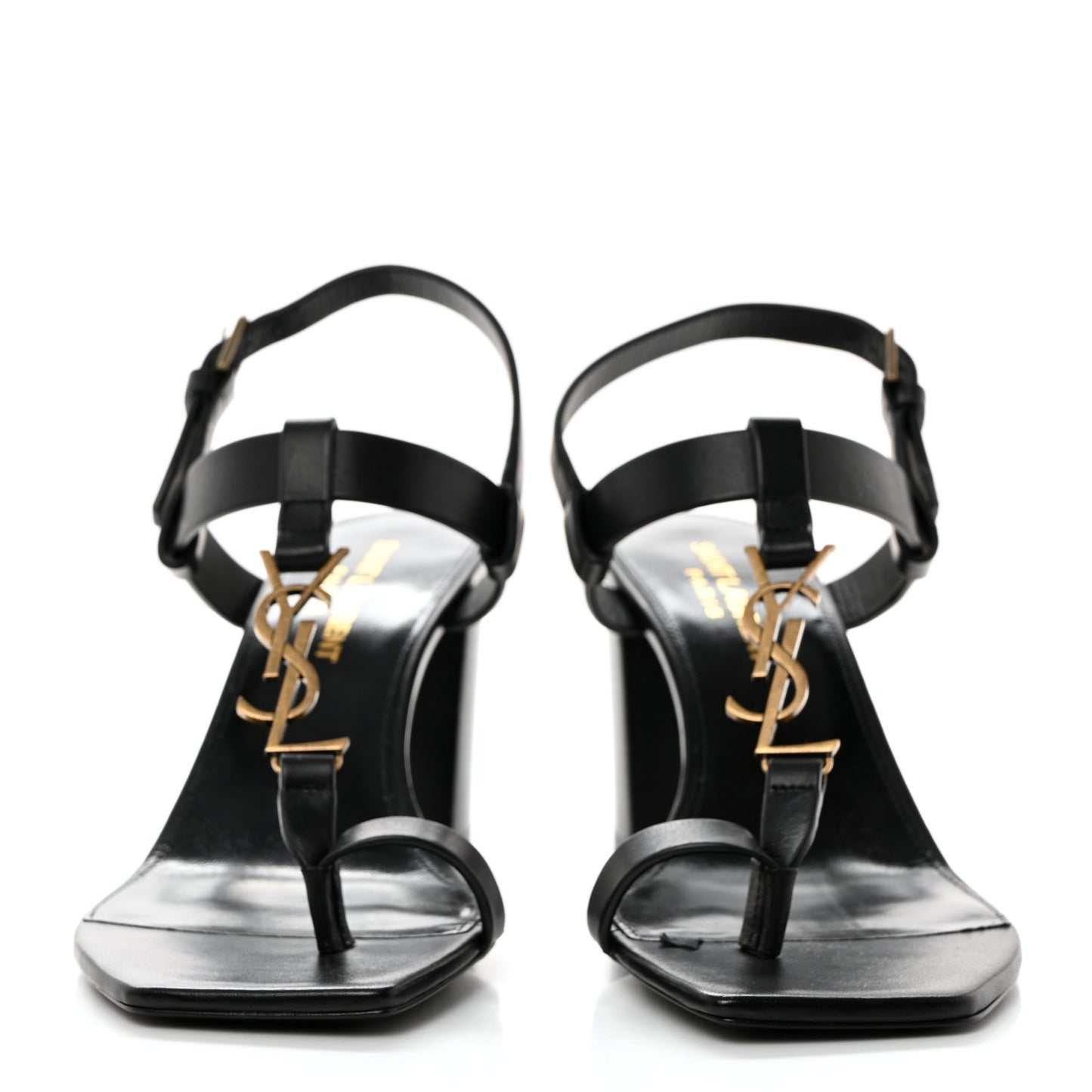 Calfskin Cassandra Sandals 37 Black