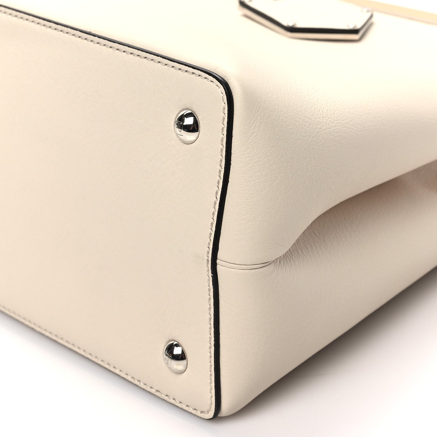 Fendi Vitello Dolce Century Petite 2Jours Tote Camelia Ghiaccio 4 of 8