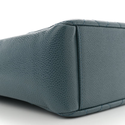 Chanel Caviar Quilted Petit Shopping Tote PST Blue 9 of 10