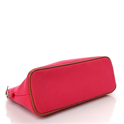 Hermes Cotton Canvas Bolide Travel Cosmetic Pouch Hibiscus 4 of 7