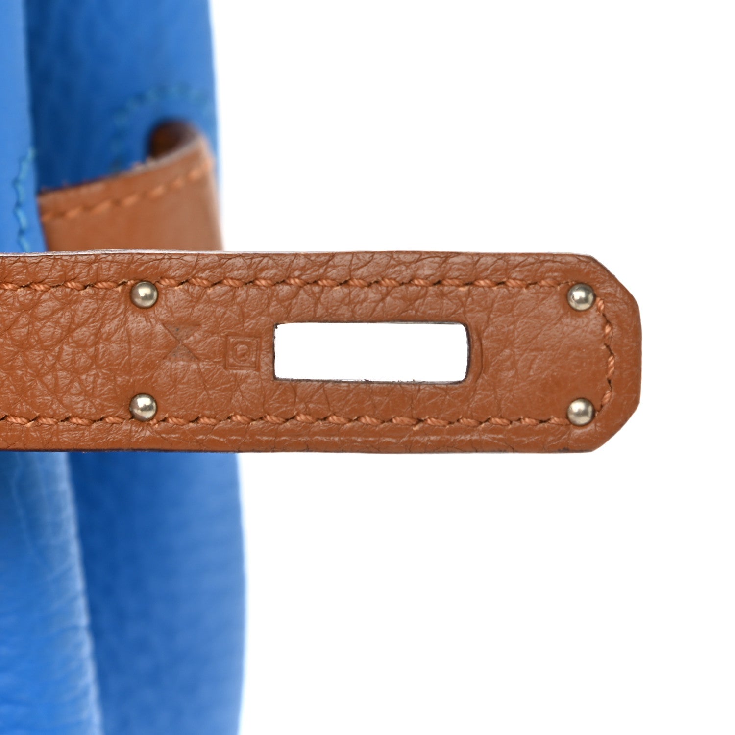 Hermes Taurillon Clemence Arlequin Birkin 35 Orange Sanguine Gold Bleu Lin Bleu Hydra Etain 7 of 11
