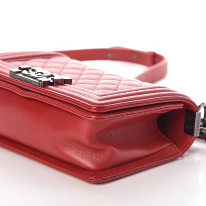 Chanel Calfskin Quilted Small Boy Flap Red 6 of 10