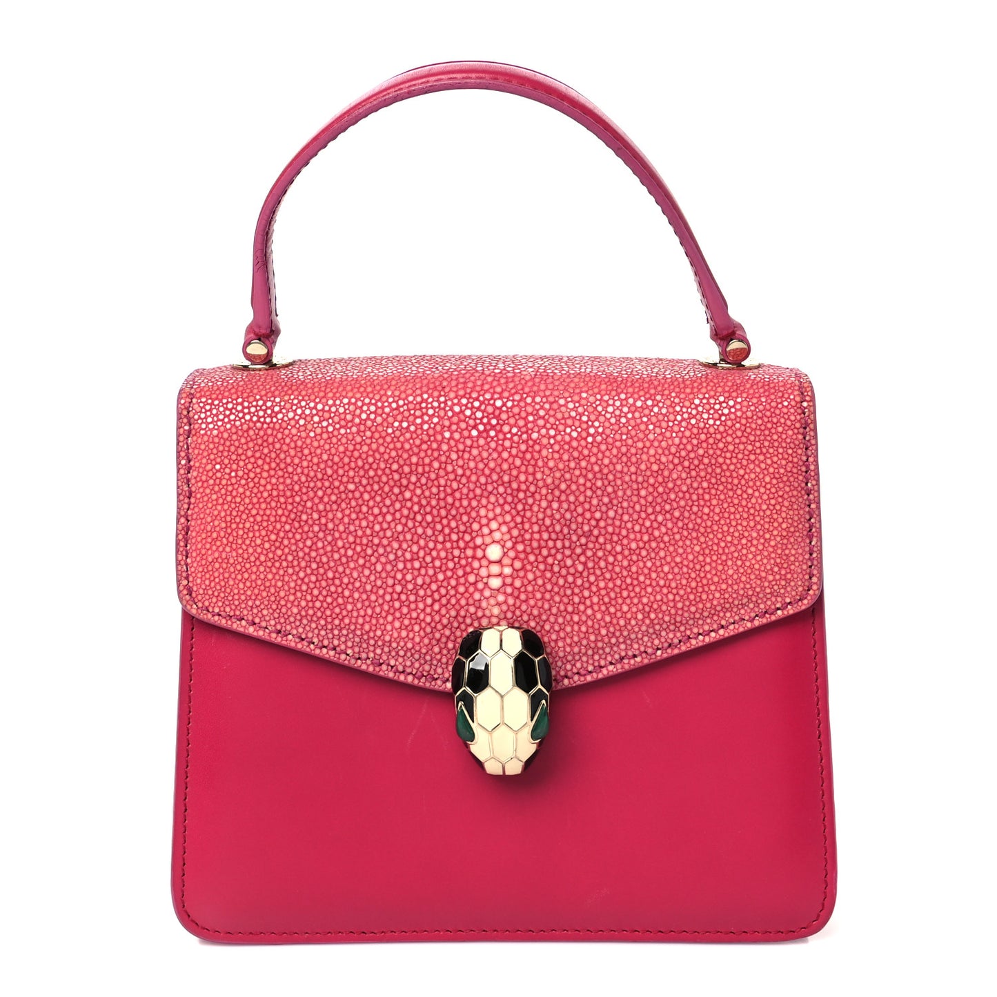 Calfskin Galuchat Serpenti Forever Crossbody Red