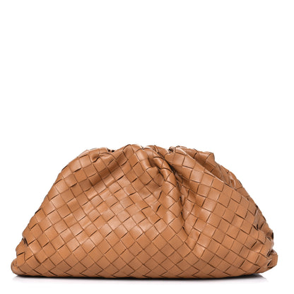 Bottega Veneta Nappa Maxi Intrecciato The Pouch Oversized Clutch  Caramel 1 of 11