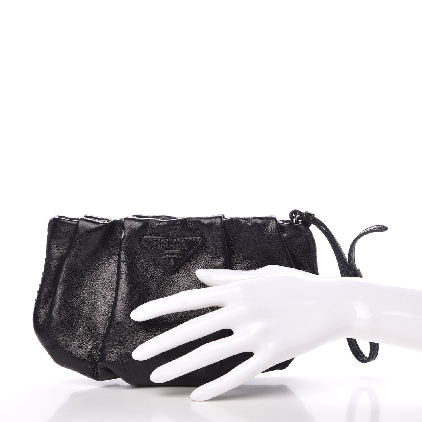 Nappa Mordore Wristlet Clutch Black