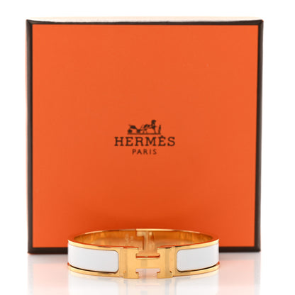 Hermes Enamel Narrow Clic Clac H Bracelet PM White 6 of 6