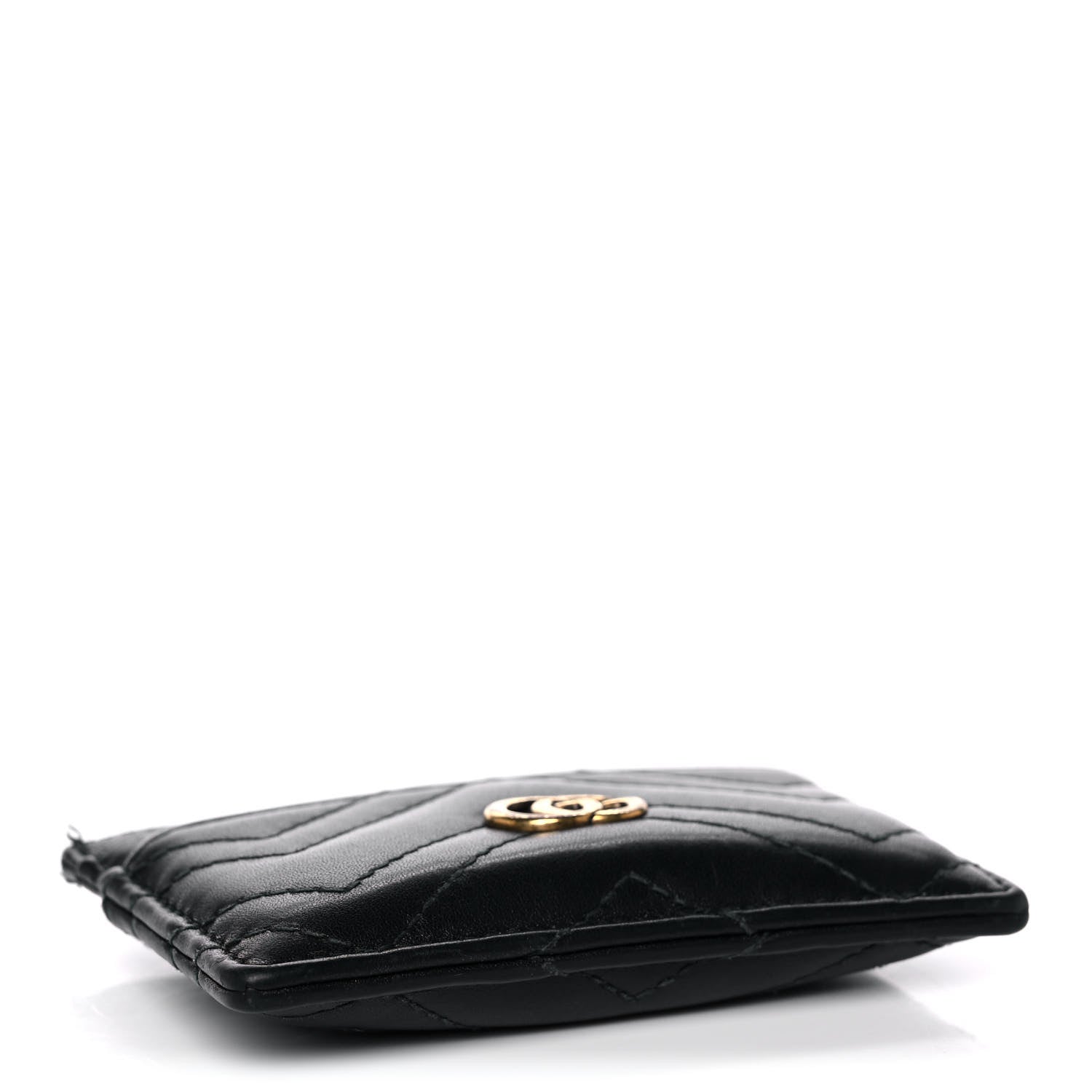 Gucci Calfskin Matelasse GG Marmont Card Holder Black 4 of 14