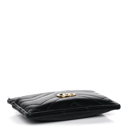 Gucci Calfskin Matelasse GG Marmont Card Holder Black 4 of 14