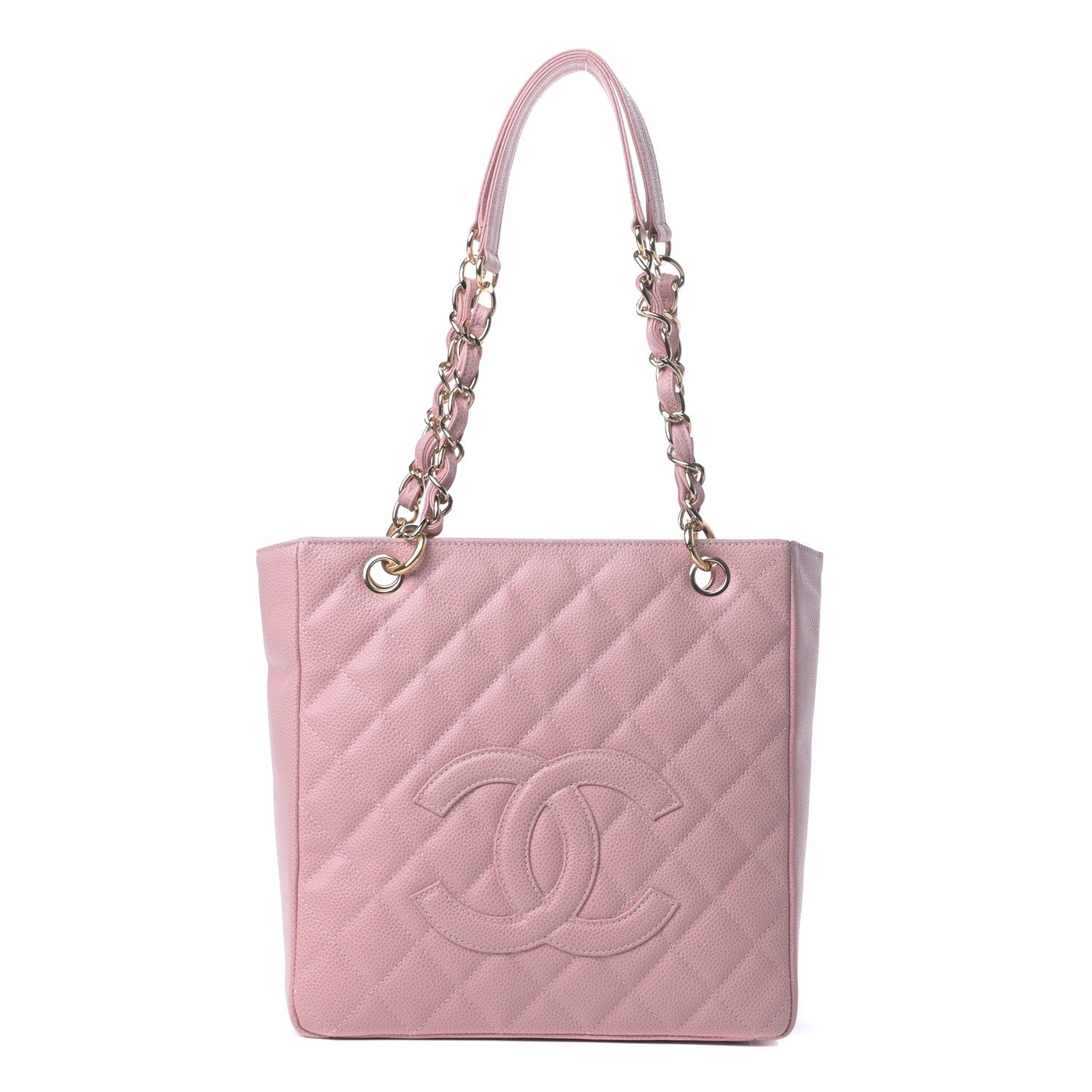 Chanel Caviar Quilted Petit Shopping Tote PST Pink 1 of 8