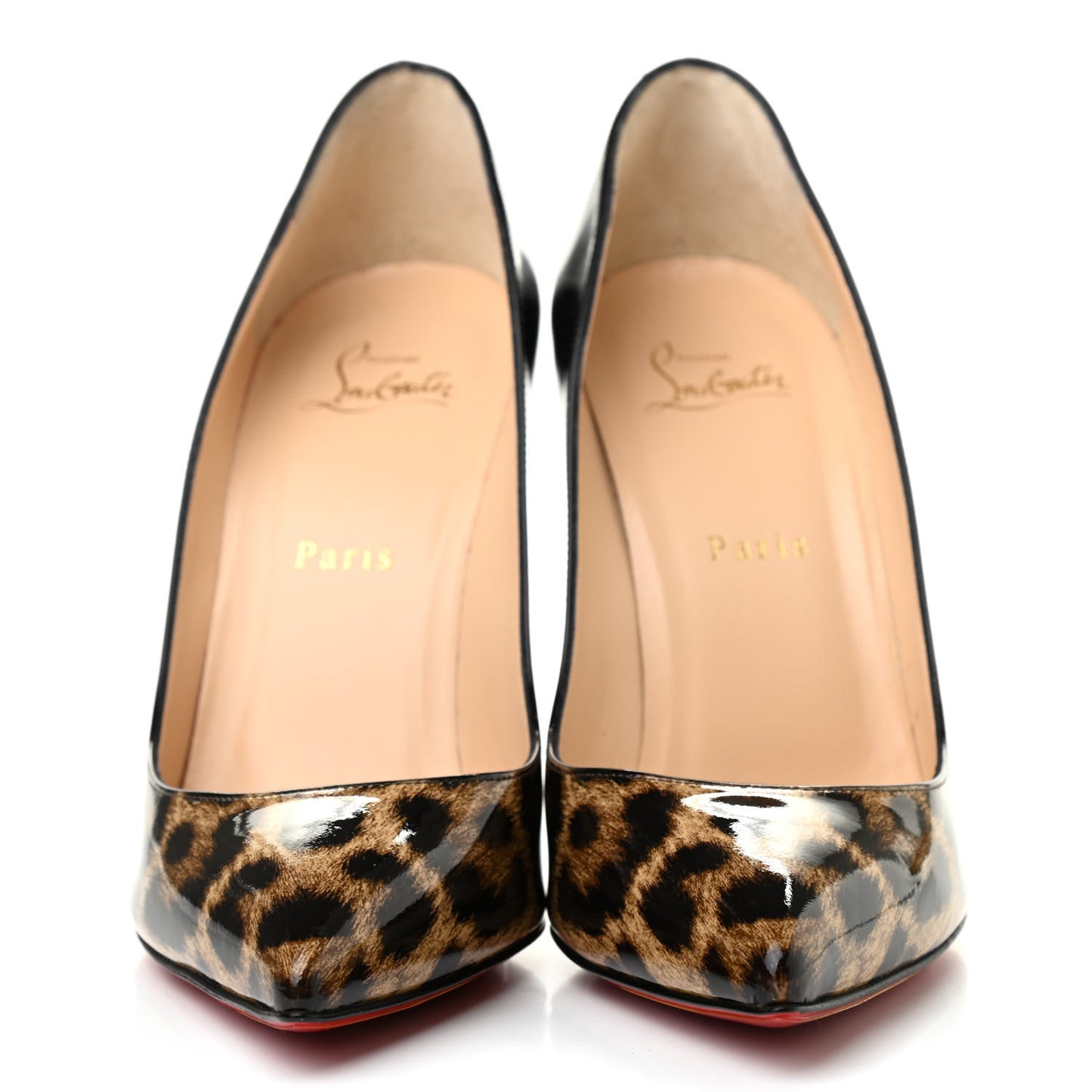 Patent Degrade Leopard Pigalle Follies 100 Pumps 39.5 Leopard Black