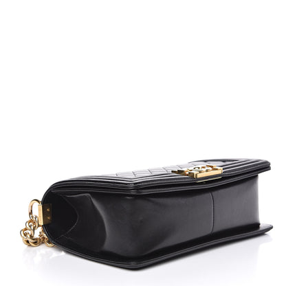 Chanel Lambskin Quilted Medium Boy Flap Black 4 of 16