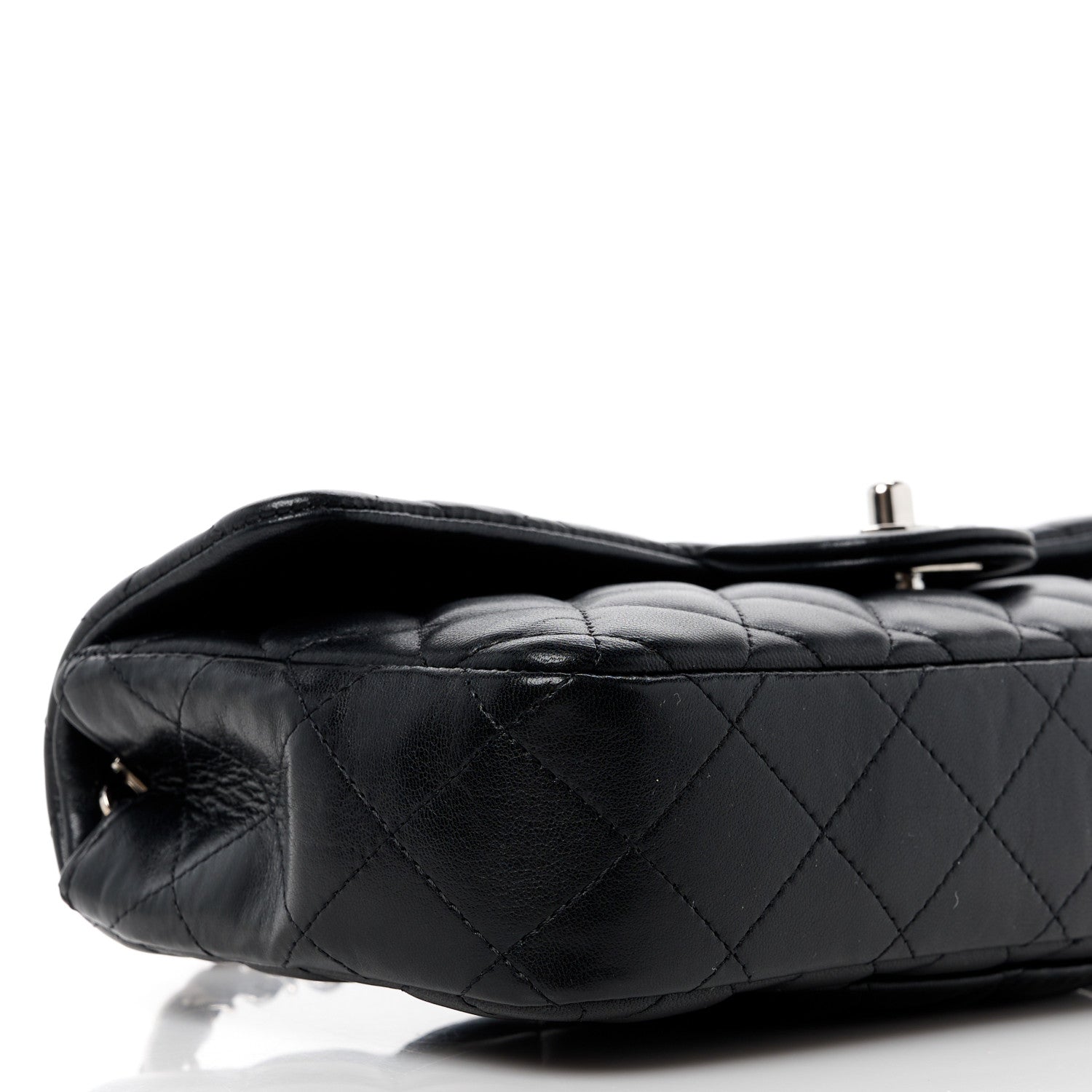 Chanel Lambskin Quilted East West Flap Black 10 of 12